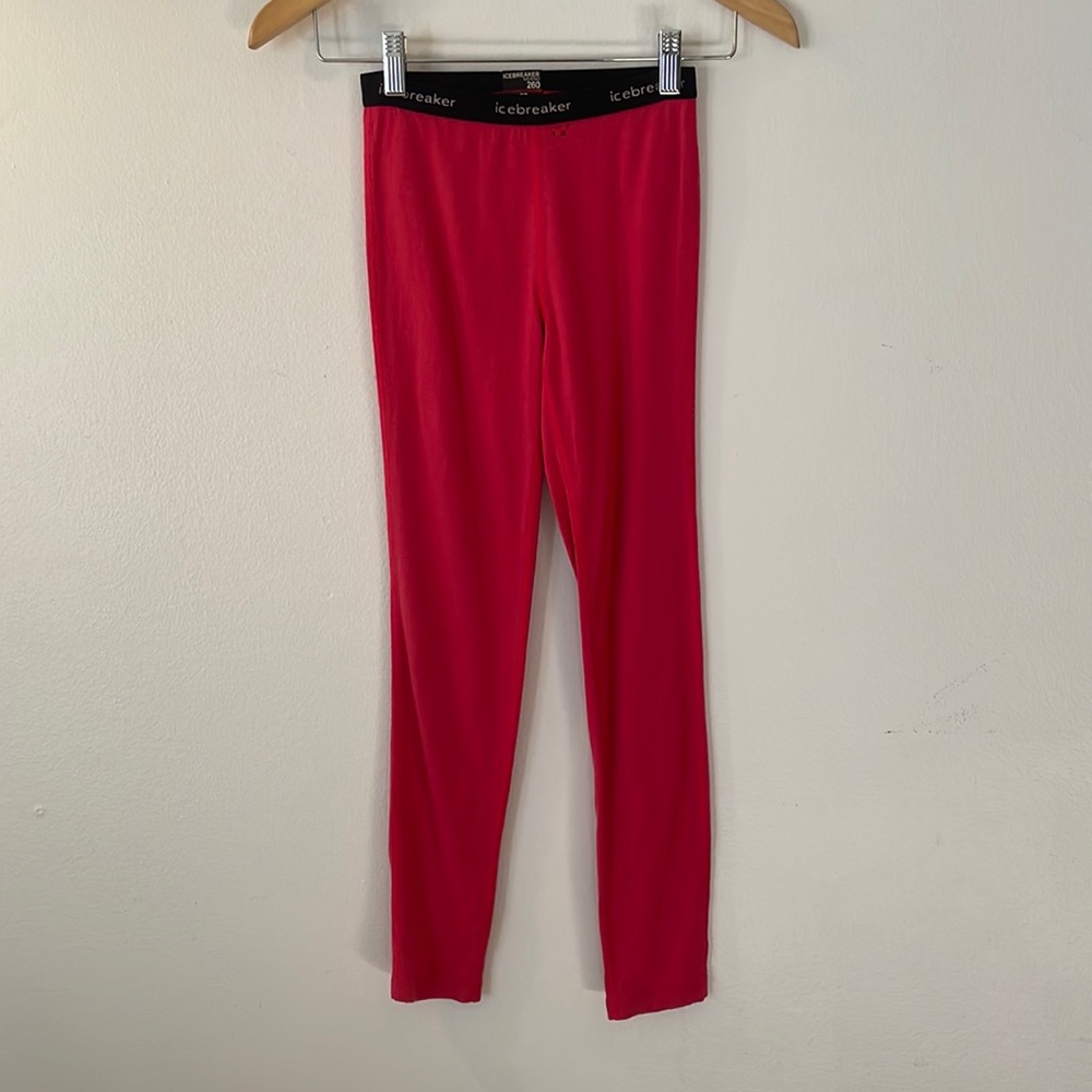 Icebreaker Pink Wool Thermal Pant